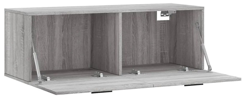 Armário parede 100x36,5x35 cm derivados de madeira cinza sonoma