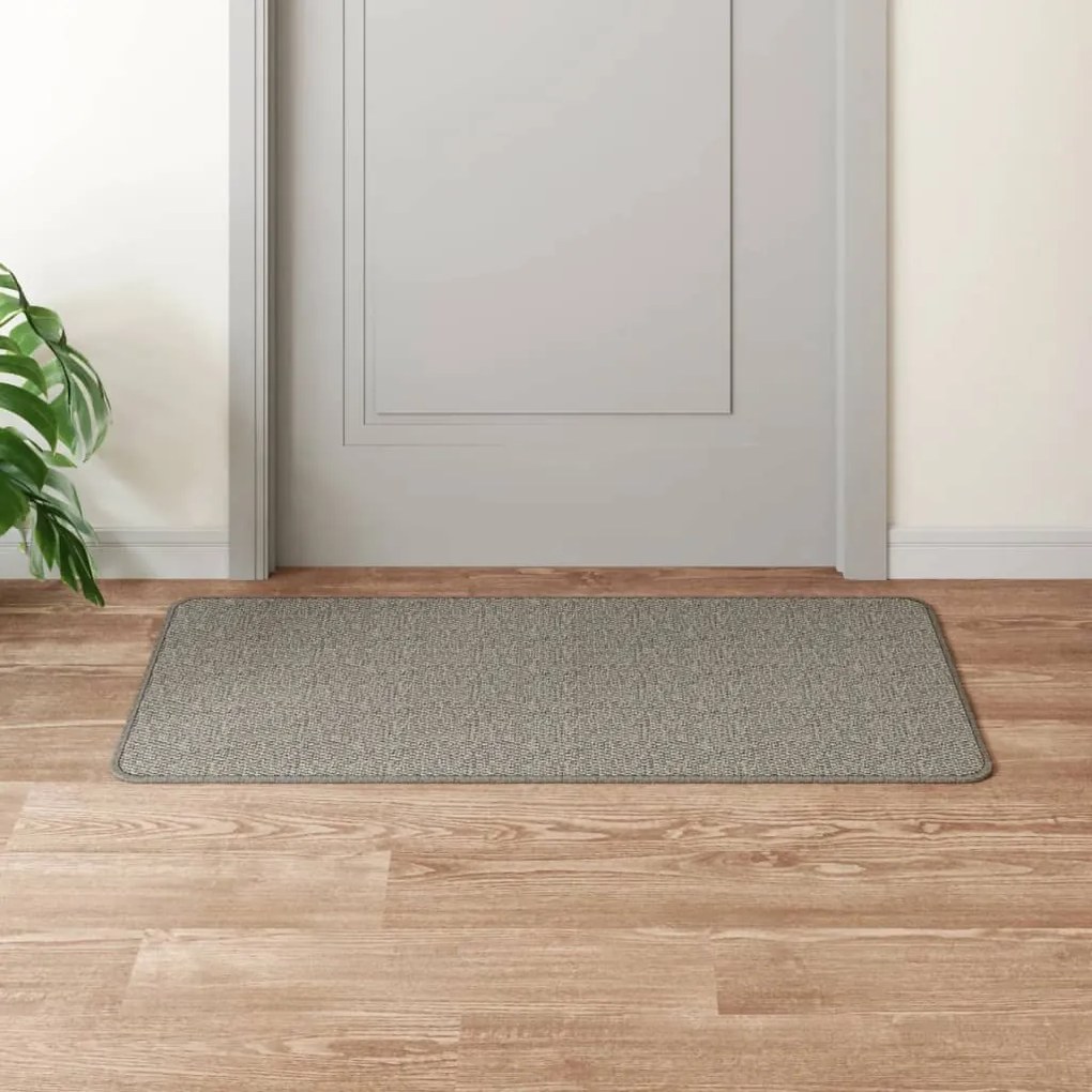 vidaXL Tapete/passadeira 50x100 cm aspeto sisal prateado
