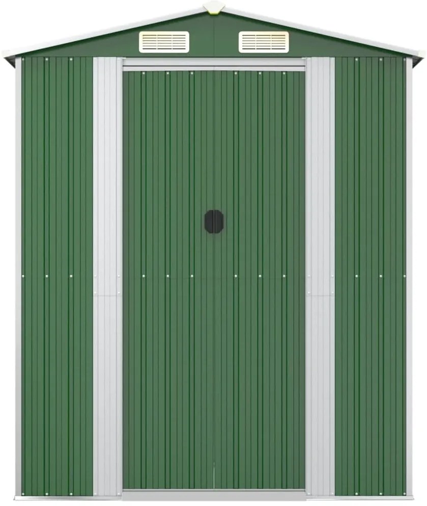 Abrigo de jardim 192x274x223 cm aço galvanizado verde