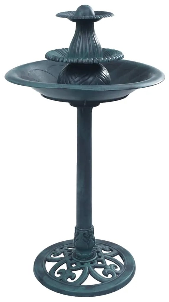 Banheira para pássaros com fonte 50x91 cm plástico verde