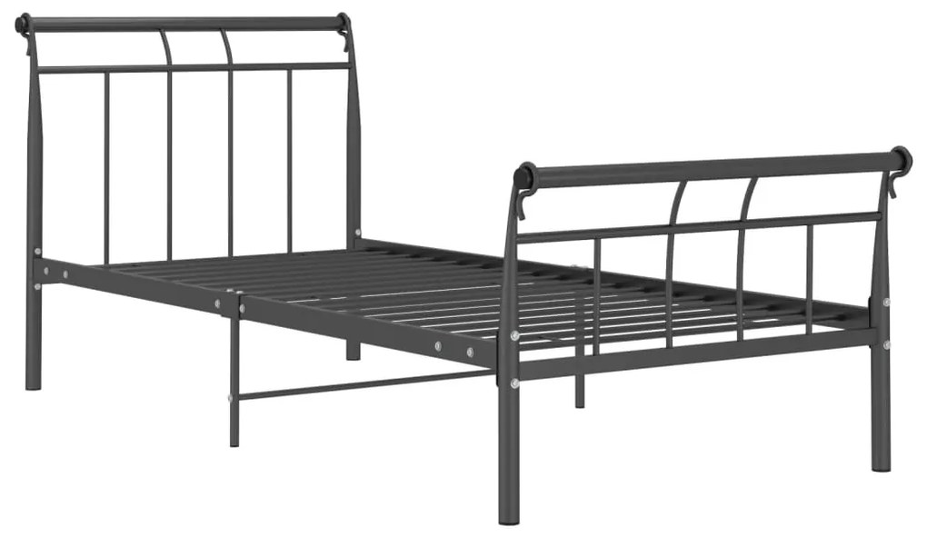 Estrutura de cama 100x200 cm metal preto