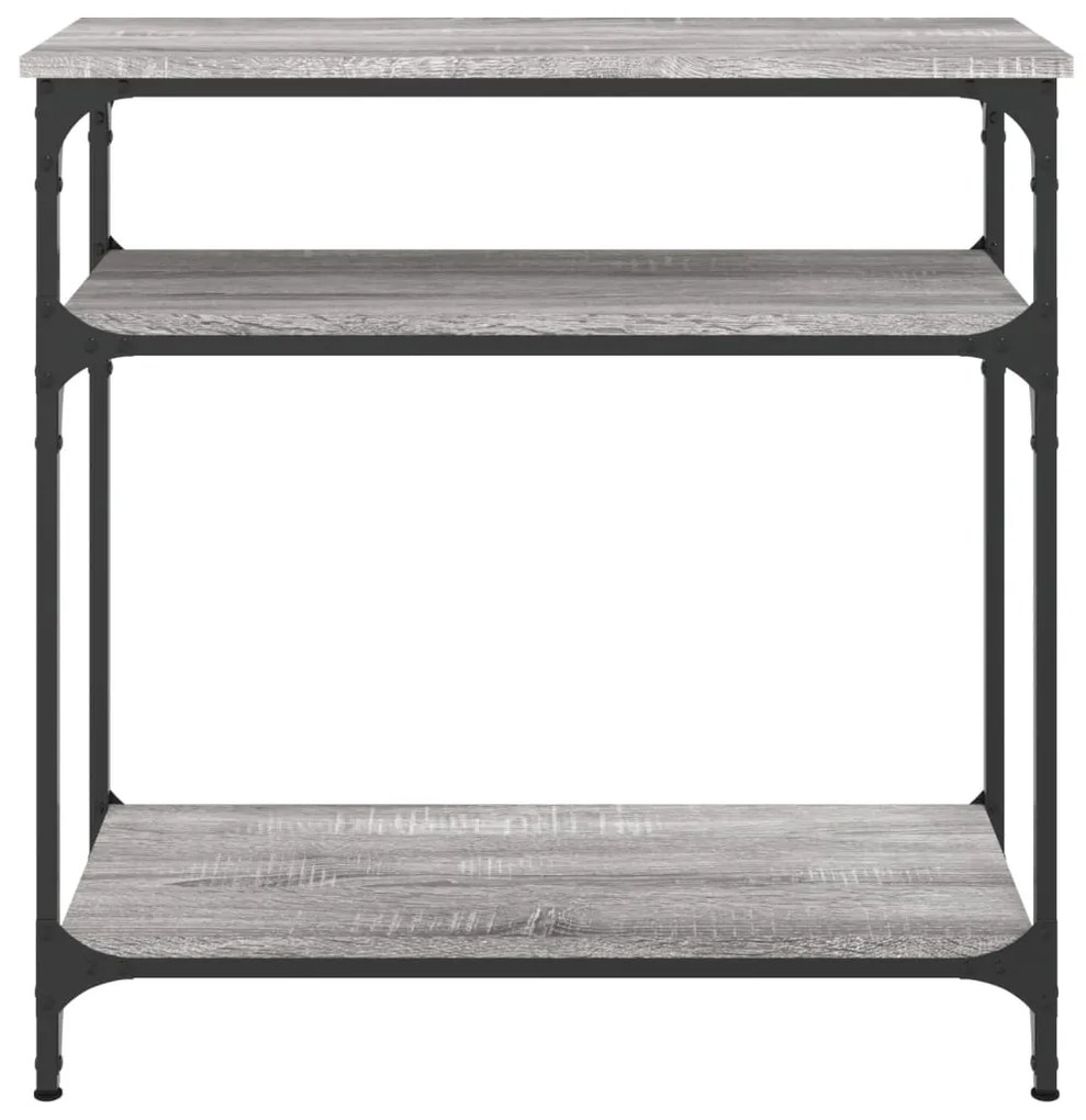 Mesa consola 75x29x75 cm derivados de madeira cinzento sonoma