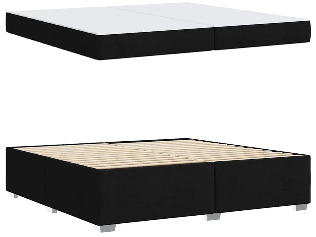 Estrutura da Cama Outros Preto 200 x 200 cm tecido