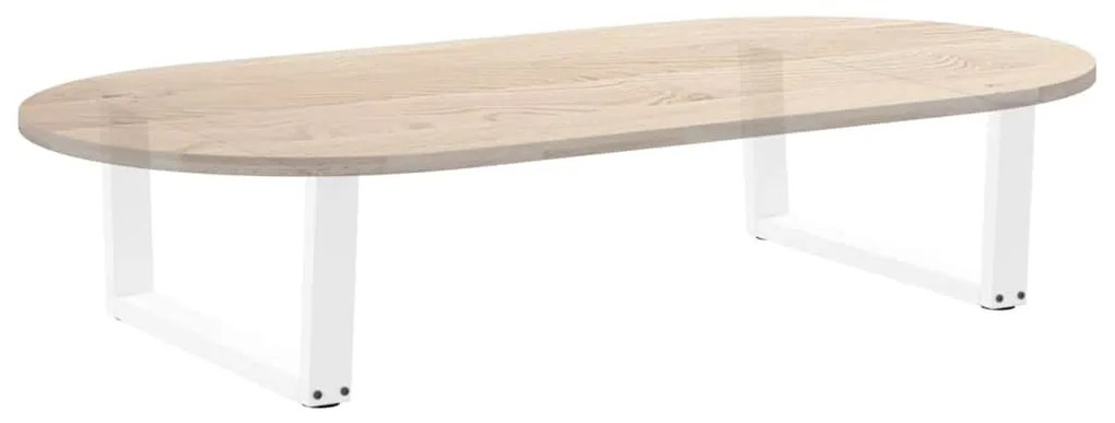 Pés para mesa de centro em V, 2 peças, branco, 70x(30-31,3) cm, aço