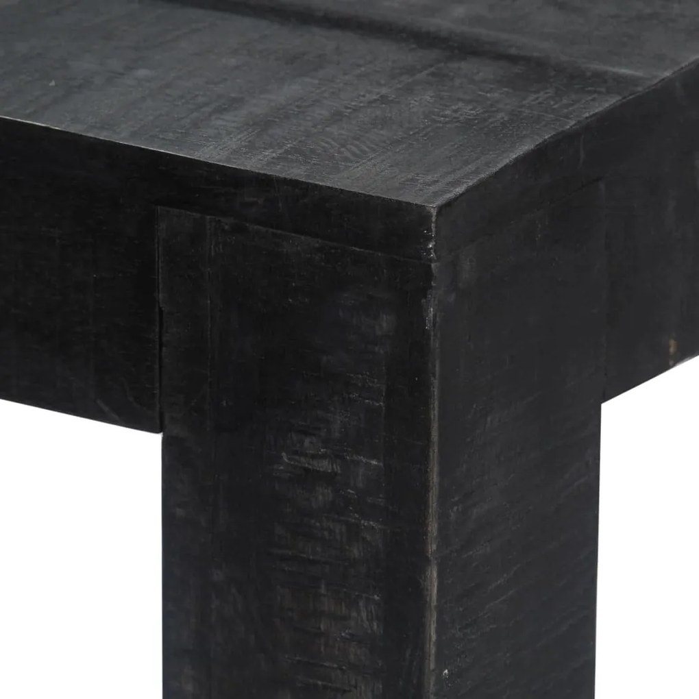 Mesa de jantar 118x60x76 cm madeira de mangueira maciça preto