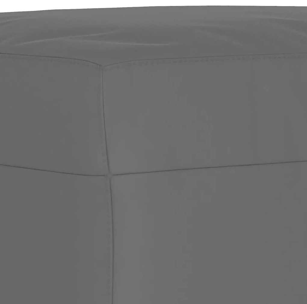 Apoio de pés 70x55x41 cm tecido de microfibra cinzento-escuro