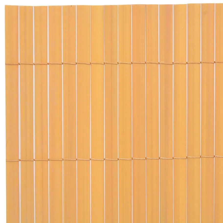 Cerca de jardim dupla face PVC 90x300 cm amarelo