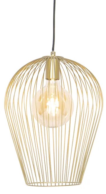 Candeeiro de suspensão design dourado - Wire Ario