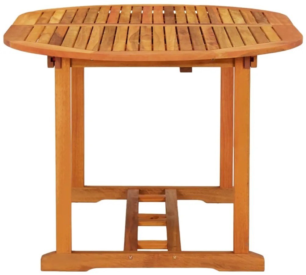 Mesa de jardim 200x100x75 cm madeira de eucalipto maciça
