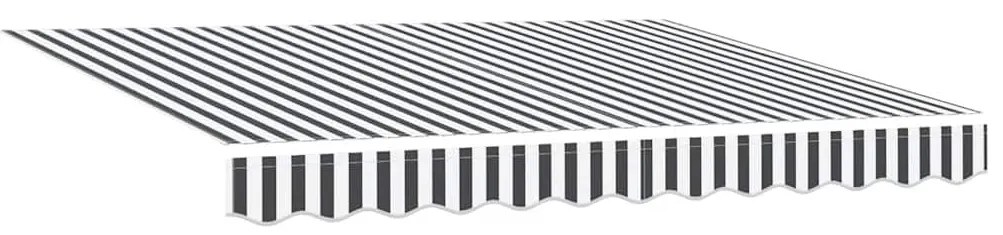 Toldo retrátil 3x2,5 m tecido e alumínio antracite e branco