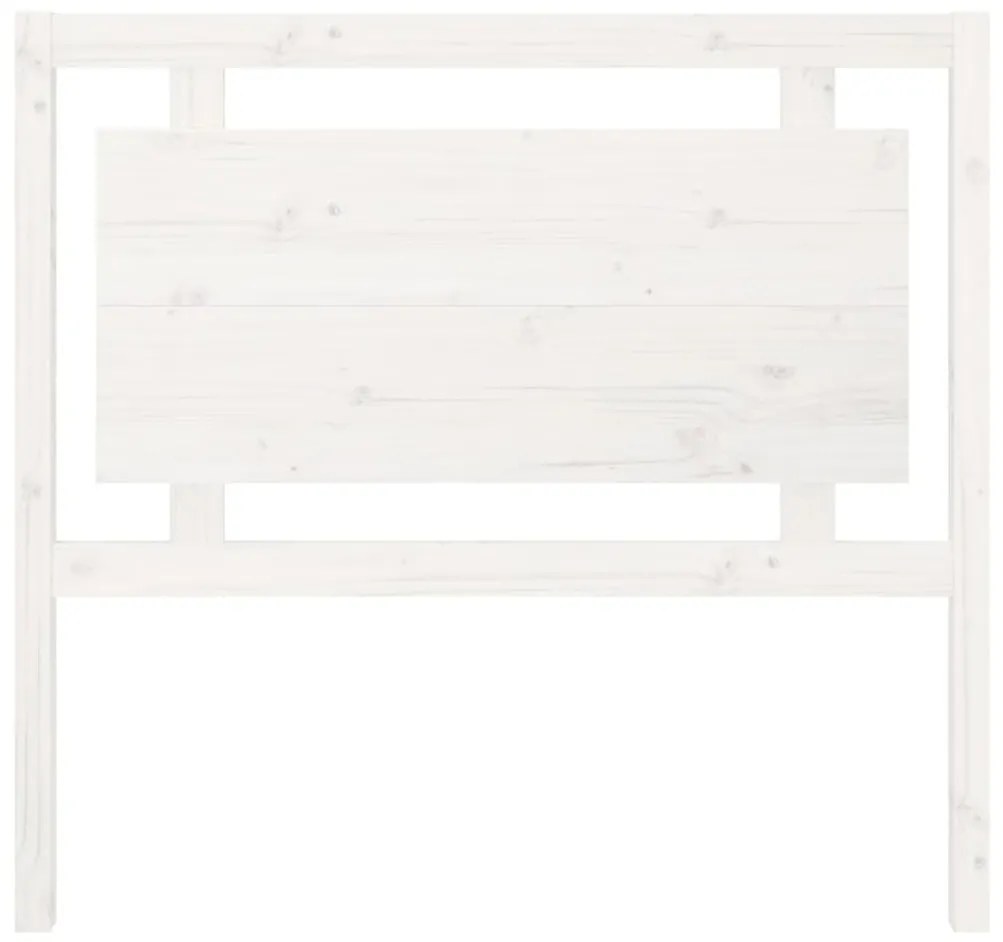 Cabeceira de cama 105,5x4x100 cm madeira de pinho maciça branco