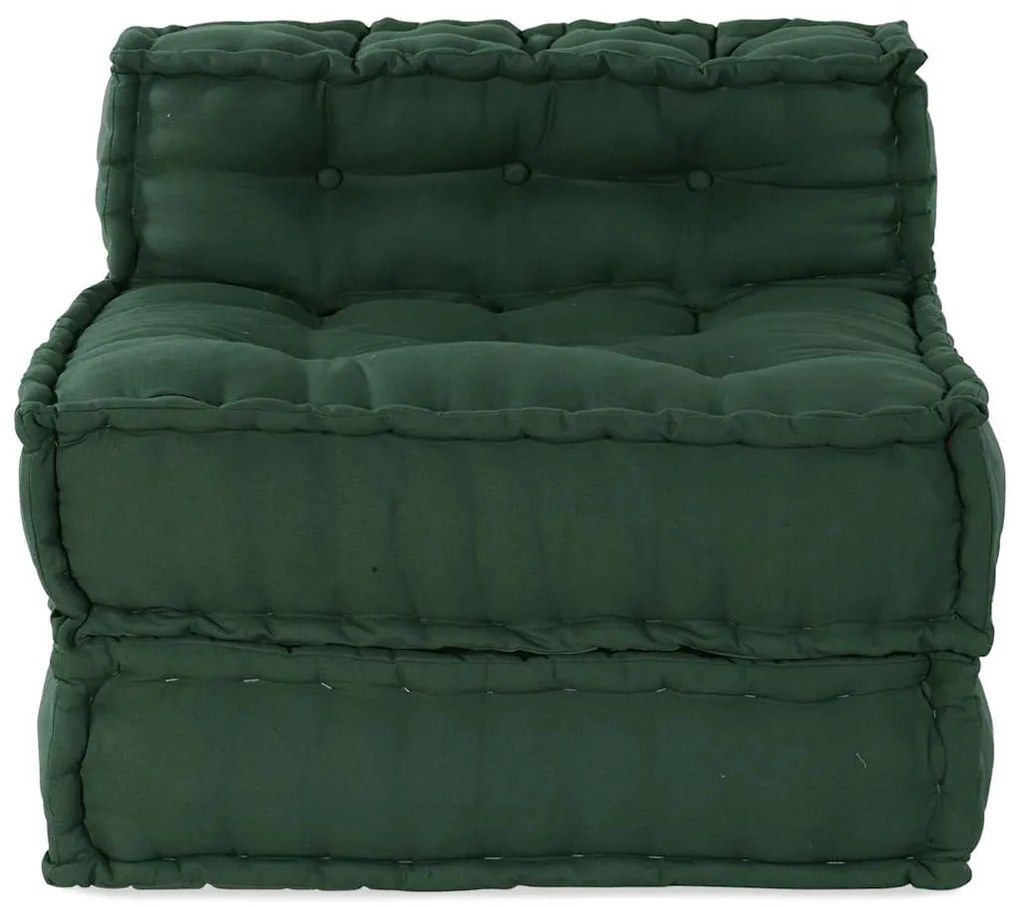 Pufe modular 70x70x54 cm tecido verde