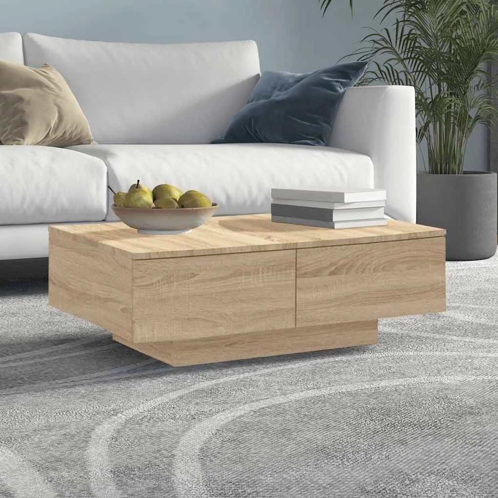Mesa de centro 90x60x31 cm derivados de madeira carvalho sonoma