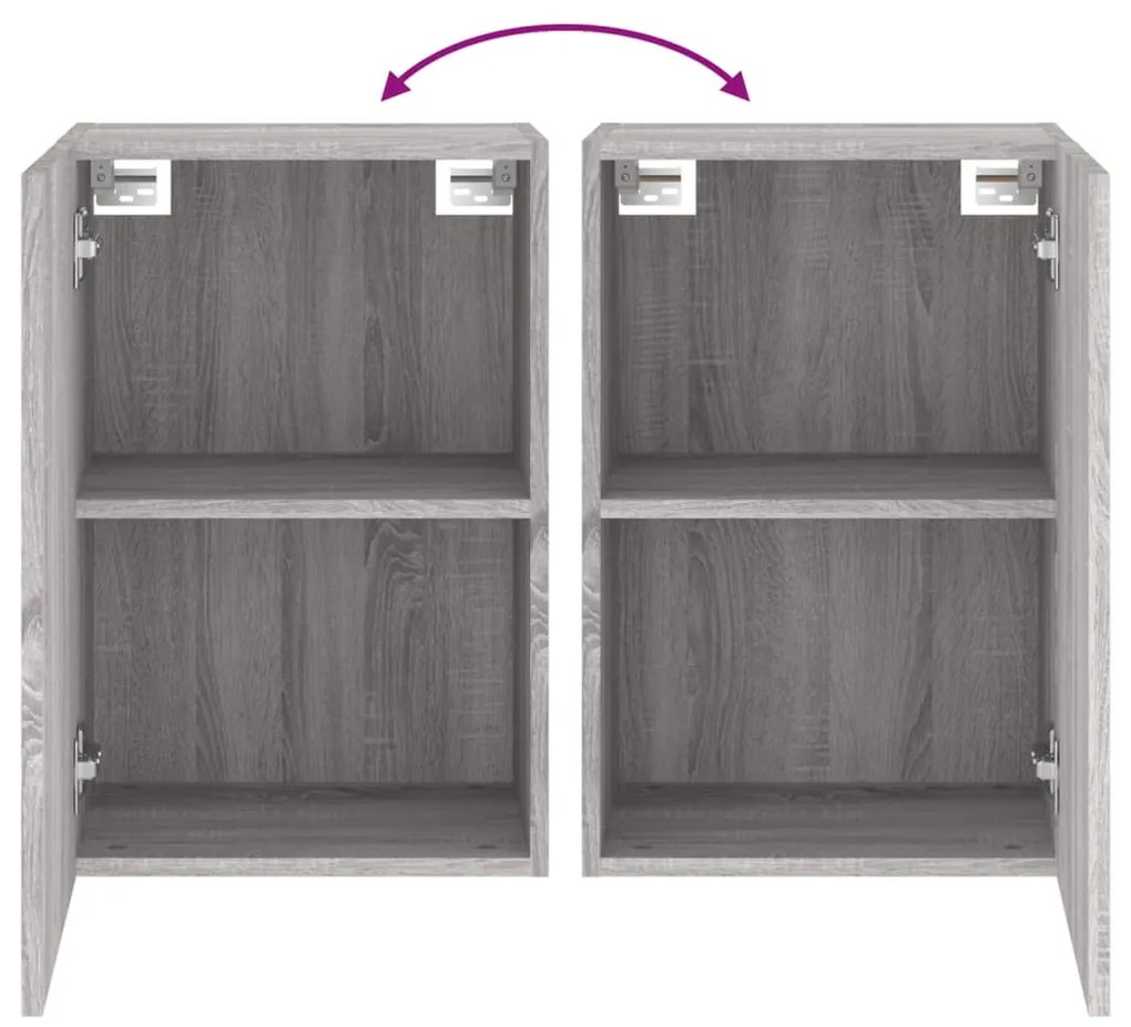 Móvel parede TV 40,5x30x60 cm derivados de madeira cinza sonoma