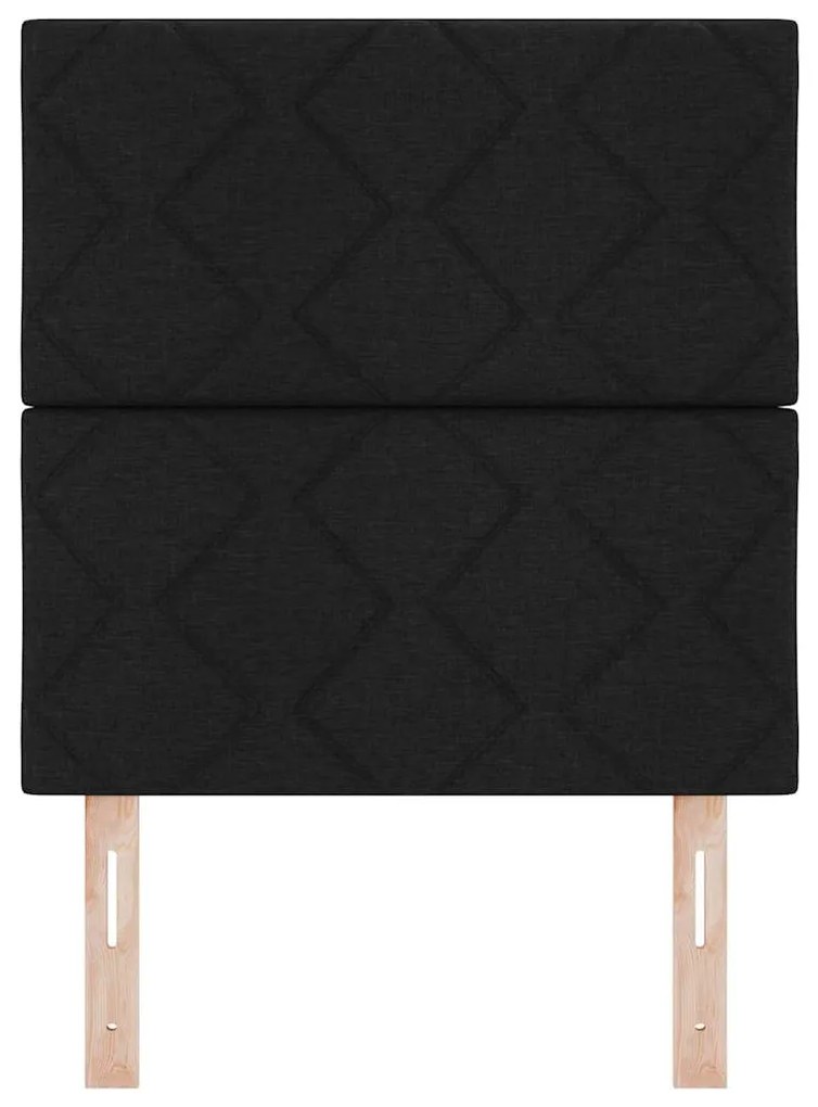 Cabeceira LED vidaXL Design de Blocos de Diamante Preto 80 cm Tecido