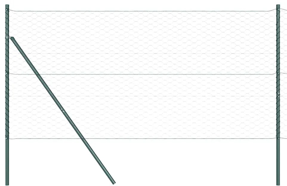 Cerca Hexagonal vidaXL Cinza 1x50 m Aço