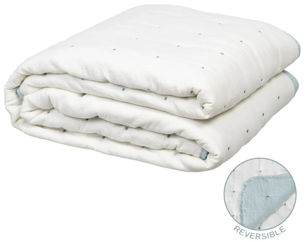 Colcha Azul Creme 180 x 260 cm