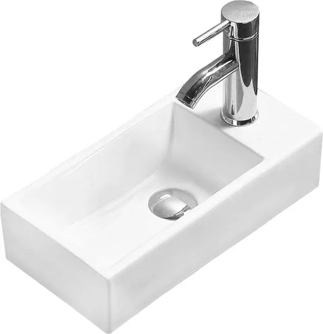 Mexen Inez lavabo de bancada esquerdo 40 x 20 cm, branco - 21484000L