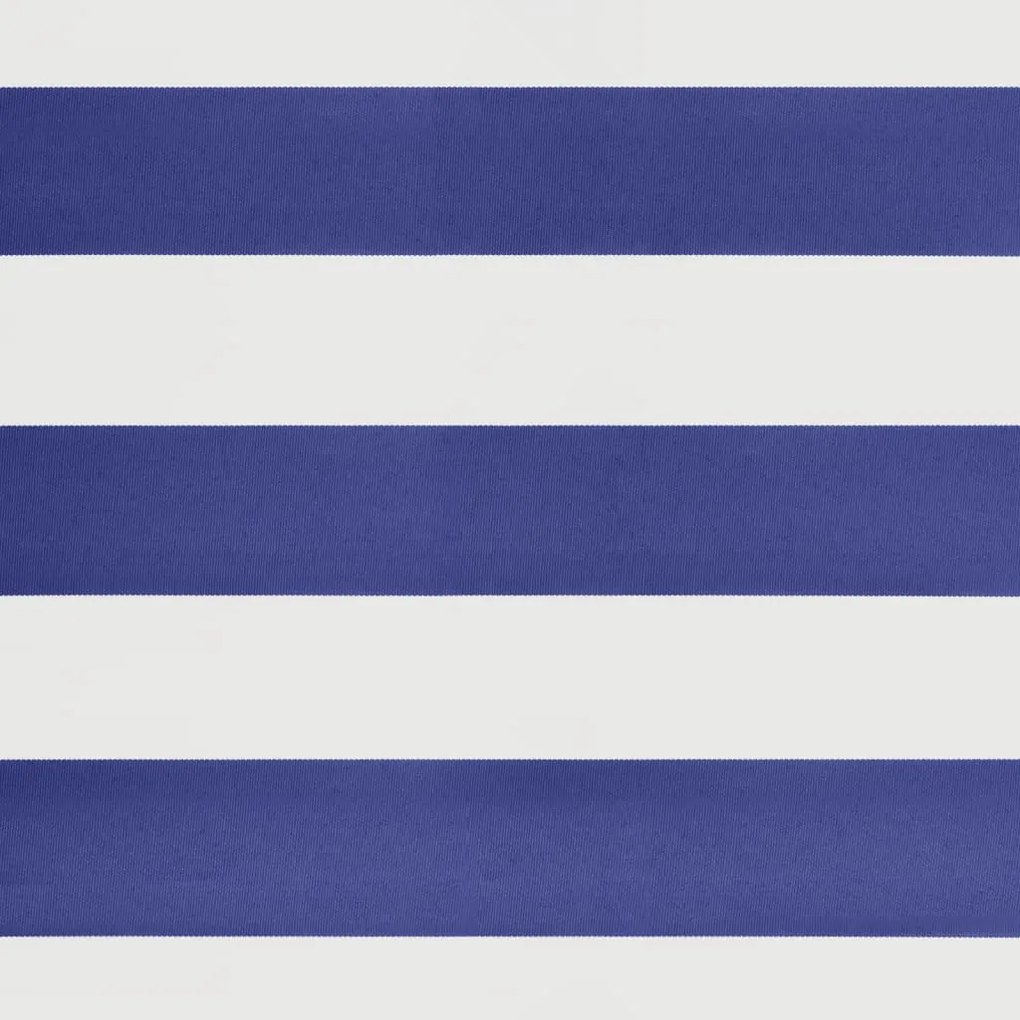 Toldo retrátil 4x3 m tecido e alumínio azul e branco