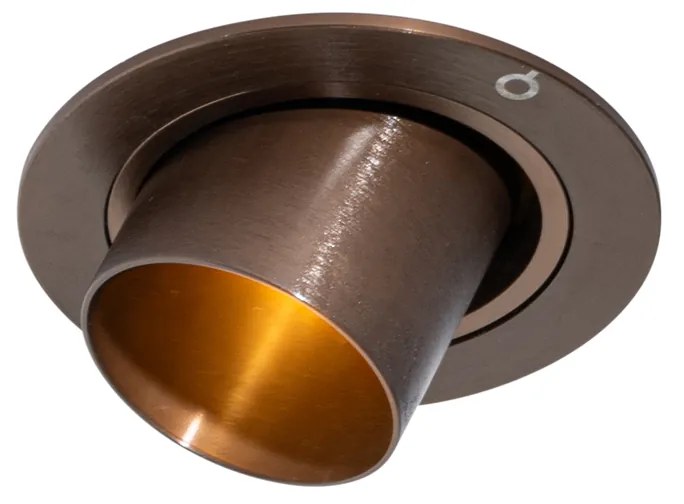 Conjunto de 6 focos embutidos bronze escuro GU10 35mm redondo inclinável - Installa Moderno