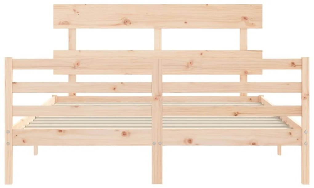 Estrutura de cama King Size com cabeceira madeira maciça