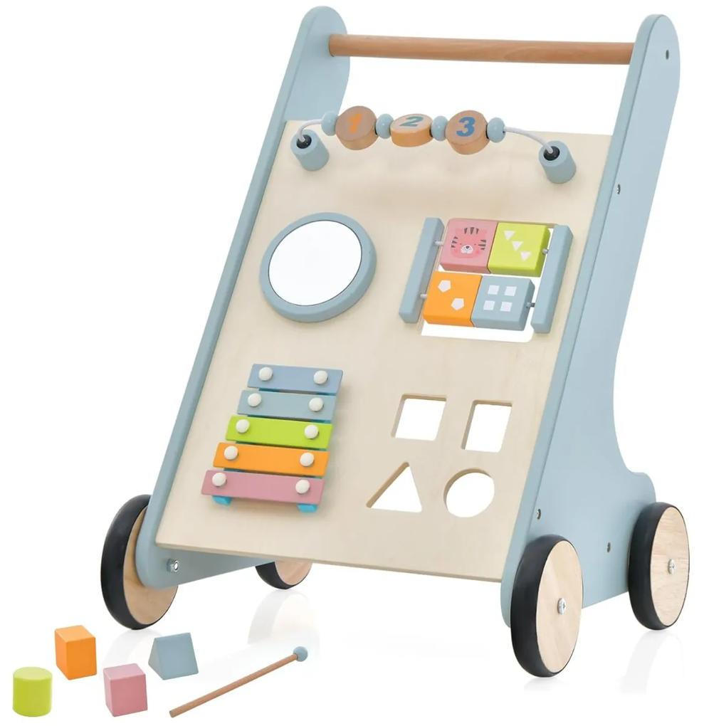Andarilho para bebé com centro de atividades com blocos reversíveis xilofone 37 x 38 x 50 cm Azul