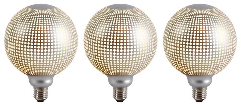Conjunto de 3 lâmpadas globo LED reguláveis E27 DECO 4W 240 lm 2700K