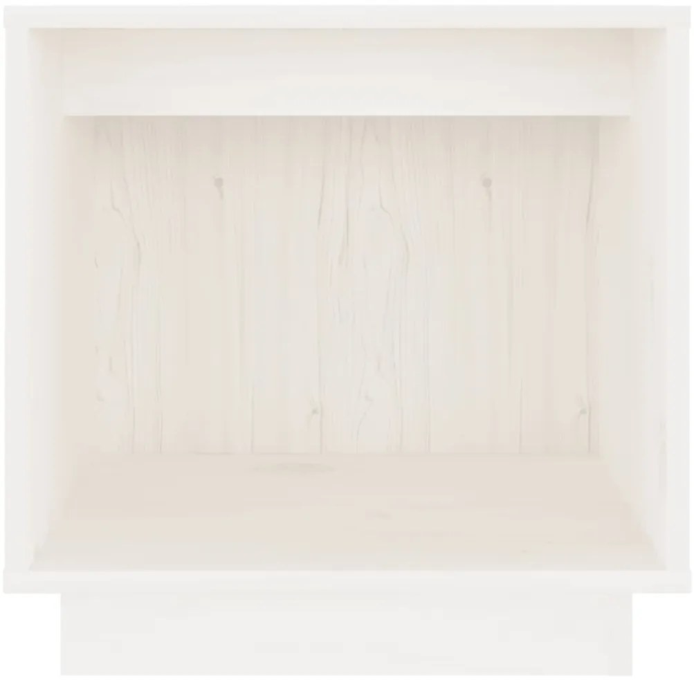 Mesas de cabeceira 2 pcs 40x30x40 cm pinho maciço branco