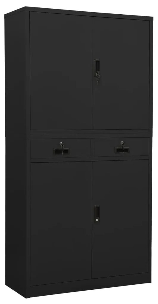 vidaXL Armário de escritório 90x40x180 cm aço antracite