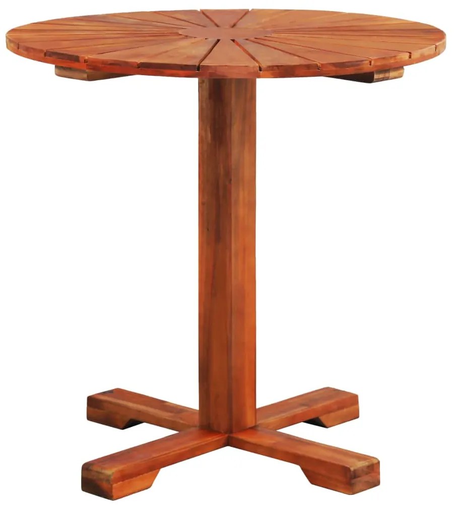Mesa de bistrô 70x70 cm madeira de acácia sólida