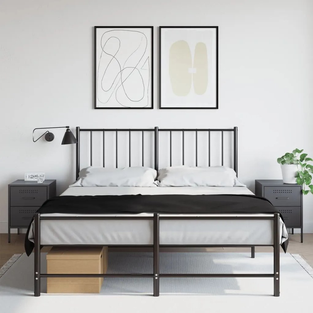 vidaXL Mesas de cabeceira 2 pcs 36x39x50,5 cm aço antracite