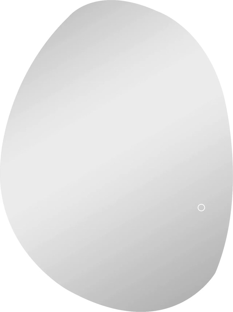 HOMCOM Espelho de Casa de Banho LED 3 Cores de Luz Brilho Regulável Função Anti Embaciamento Função Memória IP44 80x60 cm Prata | Aosom Portugal