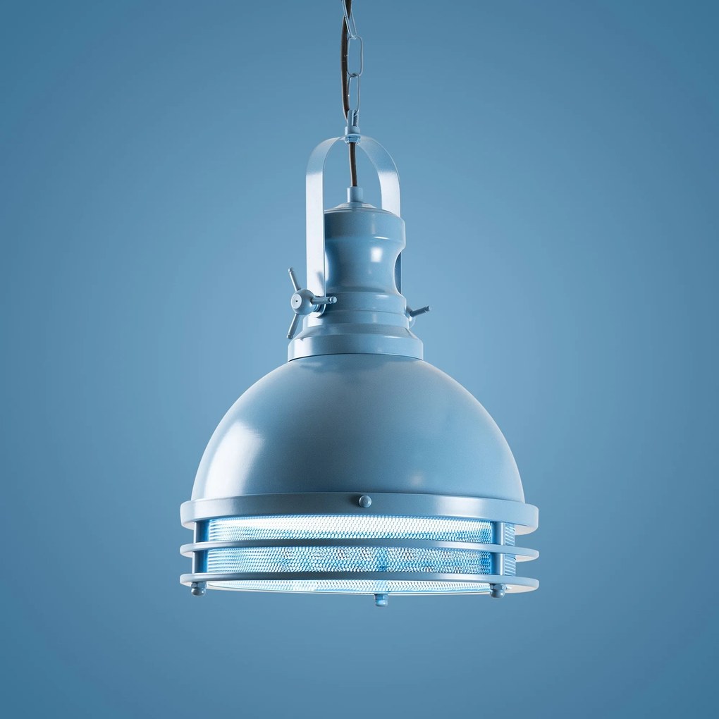 Candeeiro Chandelier Saglam – Azul Claro – Ø30 h:40 cm