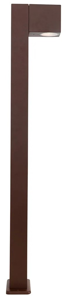 Candeeiro de pé exterior industrial castanho ferrugem 80 cm IP44 - Baleno