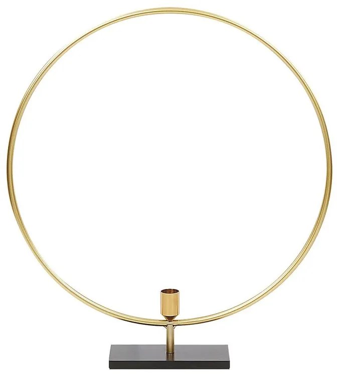 Castiçal em metal dourado 45 cm SERAM Beliani