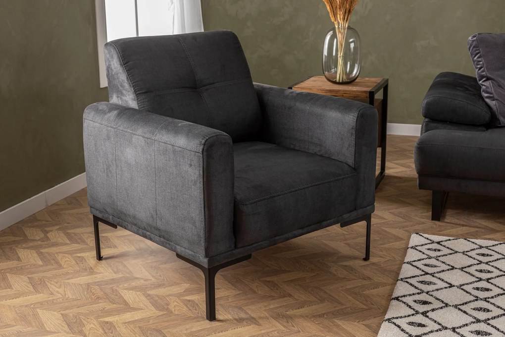 Cadeira Wing Mustang – Antracite – 88x86x88 cm