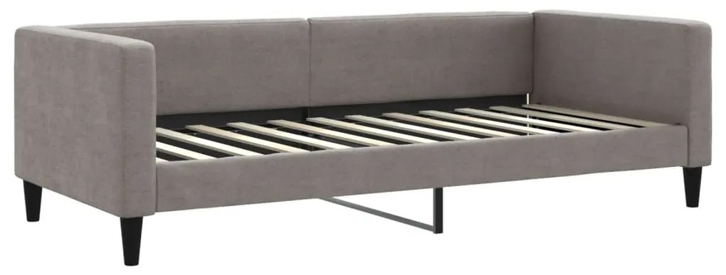 Sofá-cama c/ gavetão/colchões 90x200cm tecido cinza-acastanhado