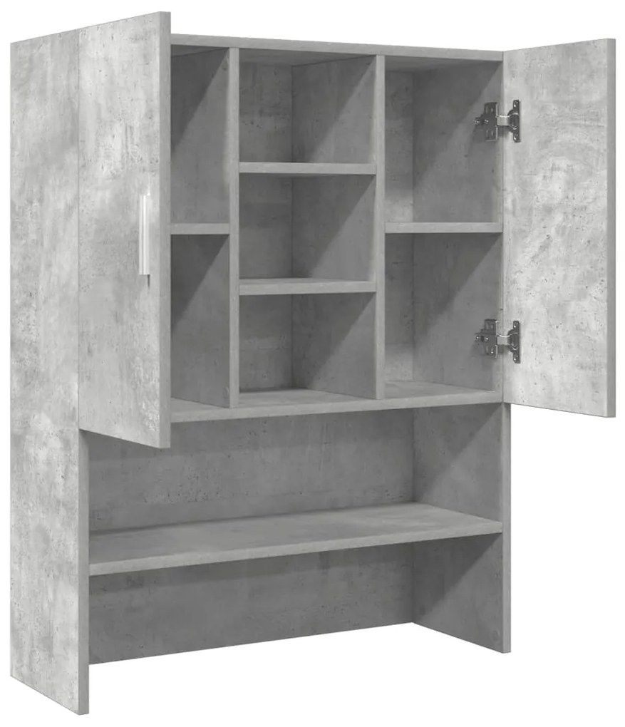 Armário sanita/máquina de lavar 70,5x25,5x90 cm cinzento cimento