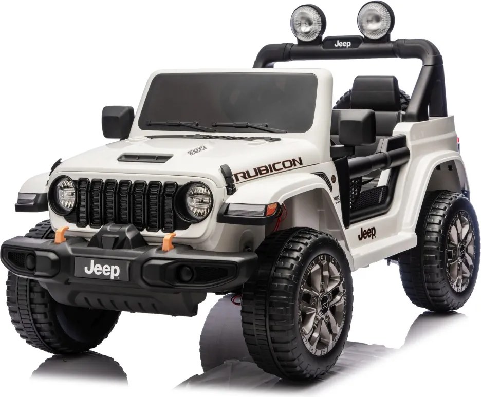 JIPE elétrico para Crianças Jeep Wrangler Rubicon LIFT  24V 4x4, Rodas de espuma EVA Branco