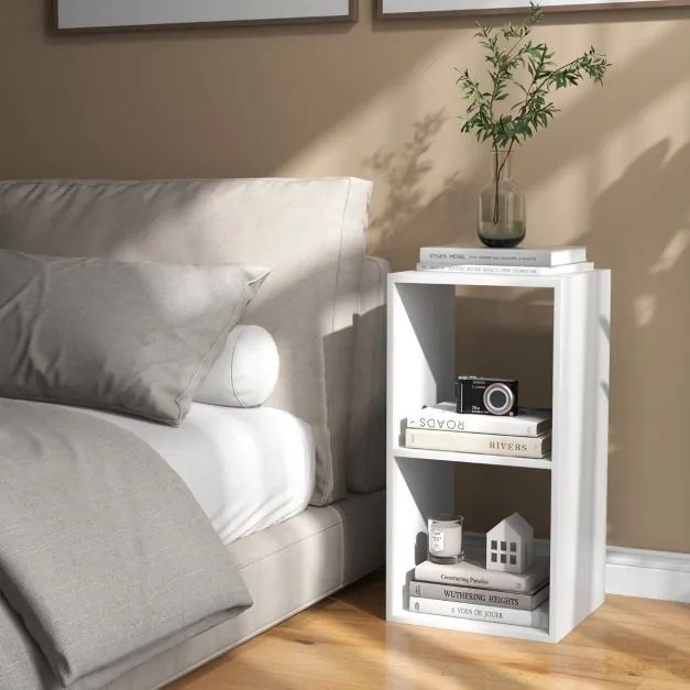 Estante com 2 cubos anti-inclinação 35 x 33 x 33 x 69,5 cm Branco