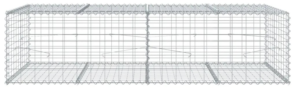 Cesto gabião com cobertura 200x100x50 cm ferro galvanizado
