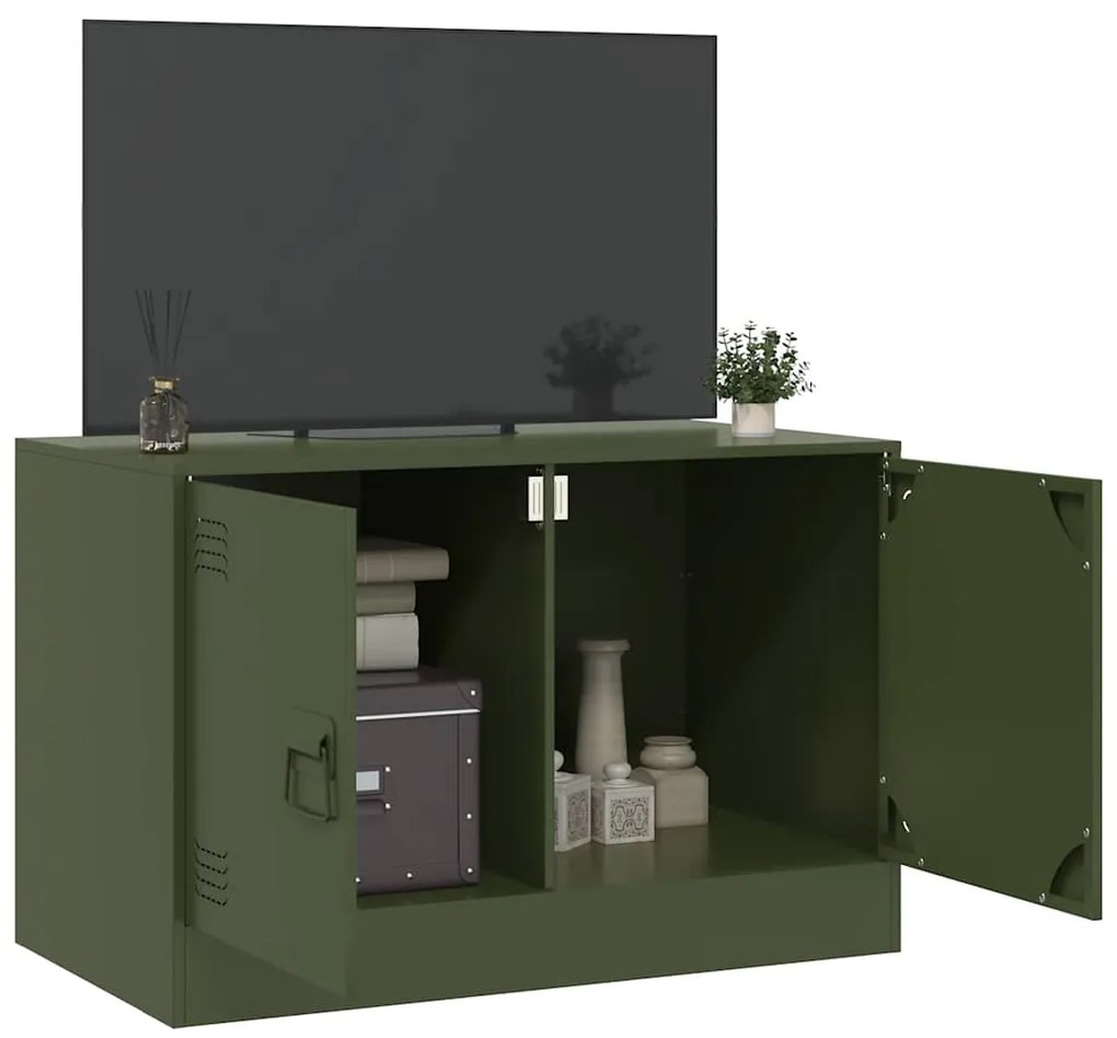 Móvel de TV 67x39x44 aço verde azeitona
