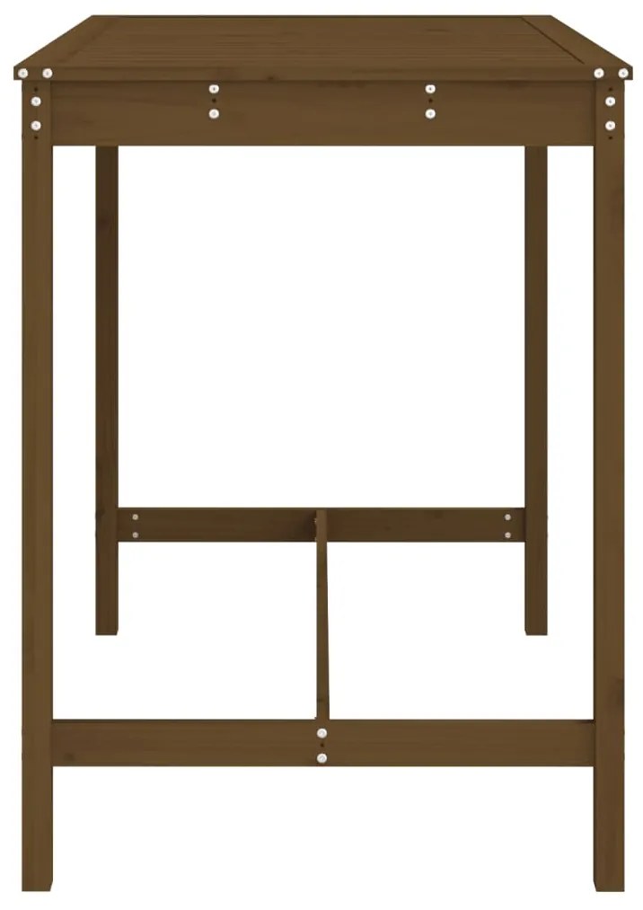 Mesa de jardim 121x82,5x110 cm pinho maciço castanho-mel