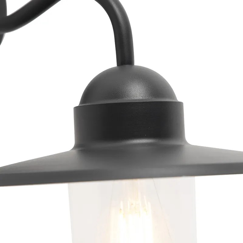 LED Candeeiro de parede inteligente rústico antracite IP44 com Wi-Fi E27 - Kansas Rústico