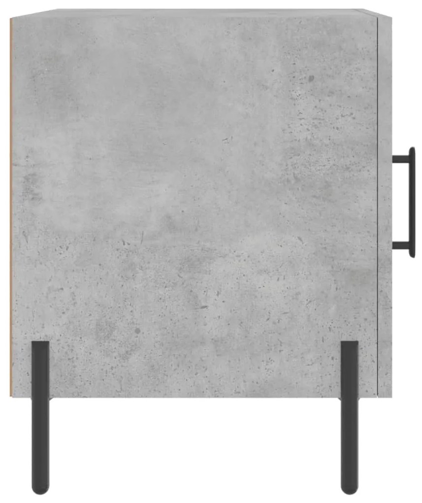 Mesa cabeceira 40x40x50cm derivados de madeira cinzento cimento