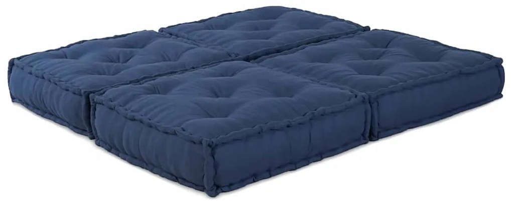 Puffes Modulares - 2 Pack em Tecido Indigo