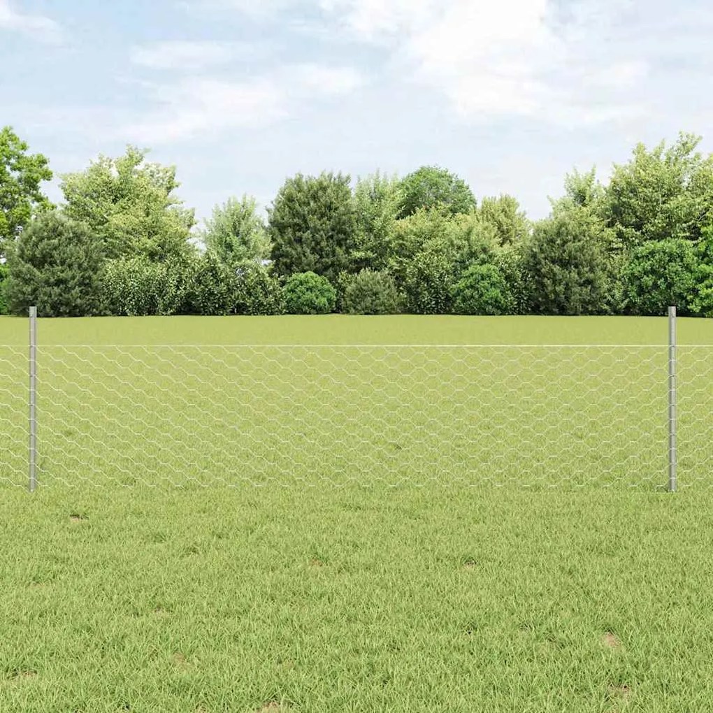 Postes de Cerca vidaXL 11 pcs U-Channel 60 cm Aço Galvanizado