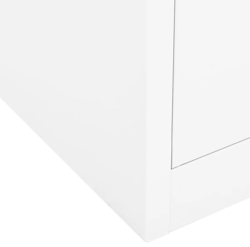 Armário de escritório 90x40x102 cm aço branco