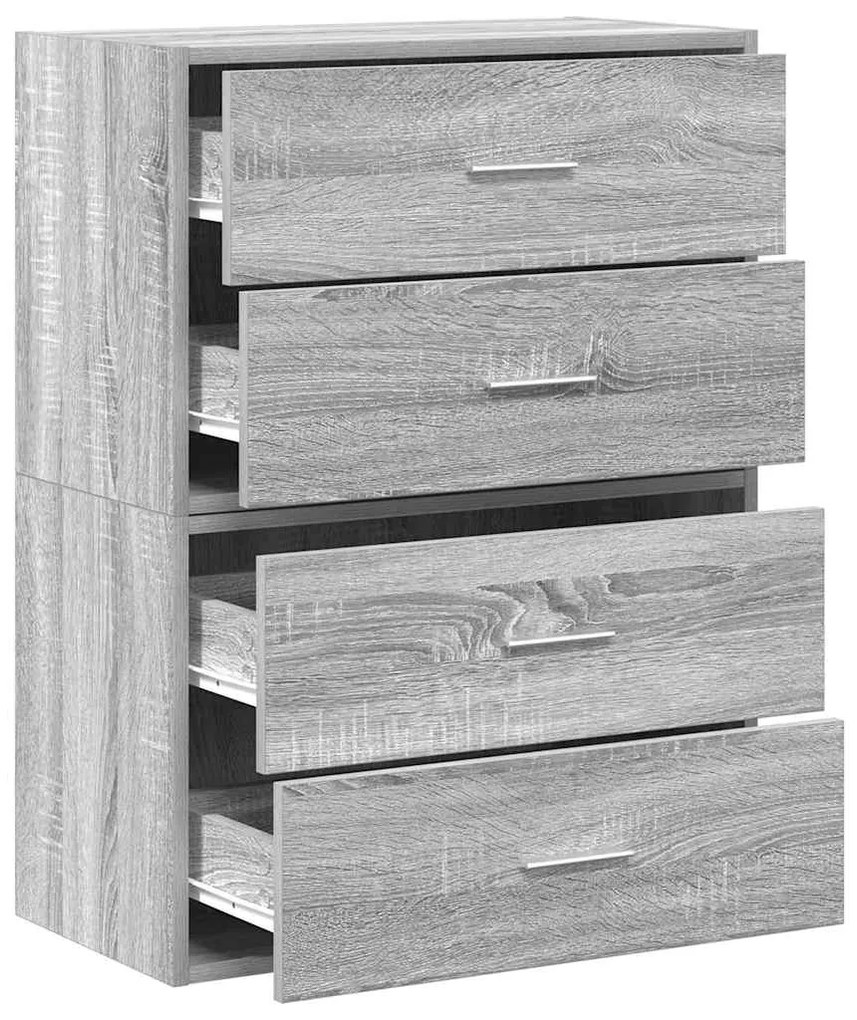 Armários c/ 2 gavetas 2 pcs 60x31x40cm derivados madeira