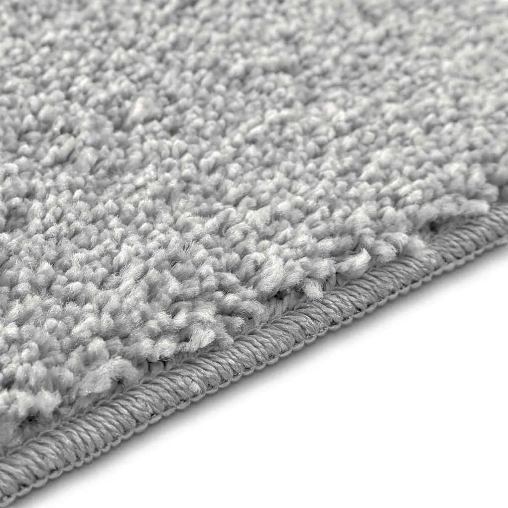 Tapete de Banho Retangular Cinzento 60x90 cm Polipropileno Antiderrapa